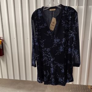 Trina Turk Midnight Blue Floral Dress